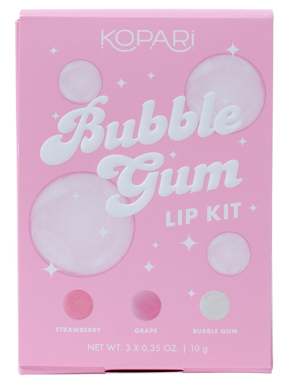 Kopari Limited Edition Bubble Gum 3 Piece Lip Kit NIB